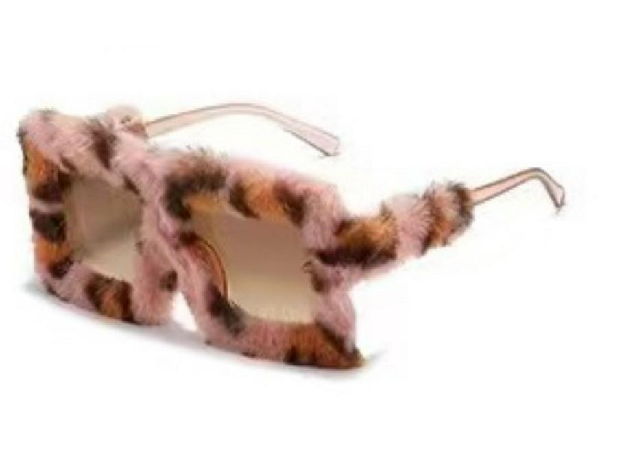 Pipi Kid Disco Furry Plush Sunglasses: Square Glasses, Christmas Mirror Decoration