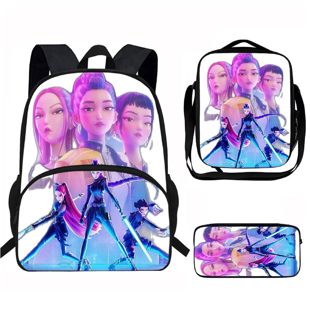 Elementary School Cartoon Backpack And Peripheral Backpack Three Piece Set