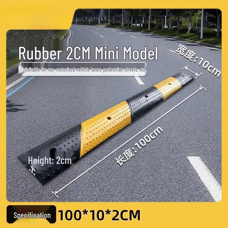Modular Rubber Speed Bump with Cable Channel