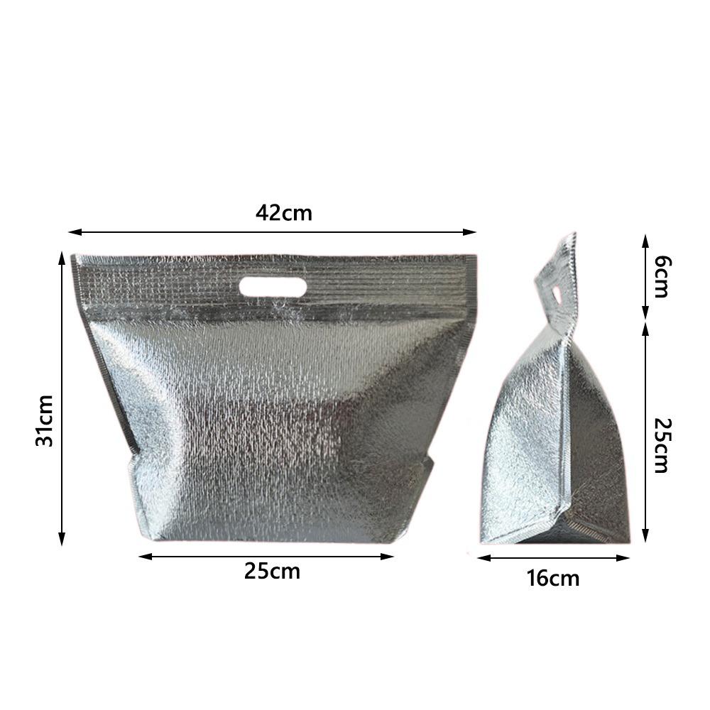 Aluminum Foil Aluminum Foil Insulation Bag With Handle Insulation Layer Fresh-keeping Bags Heat Preservation