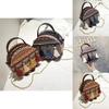 Korean Style Small Round Shoulder Bag With Chain Strap And Tassel For Girls