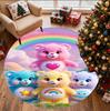 Care Bears Pattern Round Rug, Indoor/Outdoor Mat, for Picnic, Gameroom, Bedroom, Office, Living Room, Home Decor Carpet, Birthday Gift