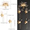 Wedding Hair Pins Set of 5 Pcs - Elegant Leaf Floral Pearl Rhinestones Hair Accessories for Bridal Women (Gold)