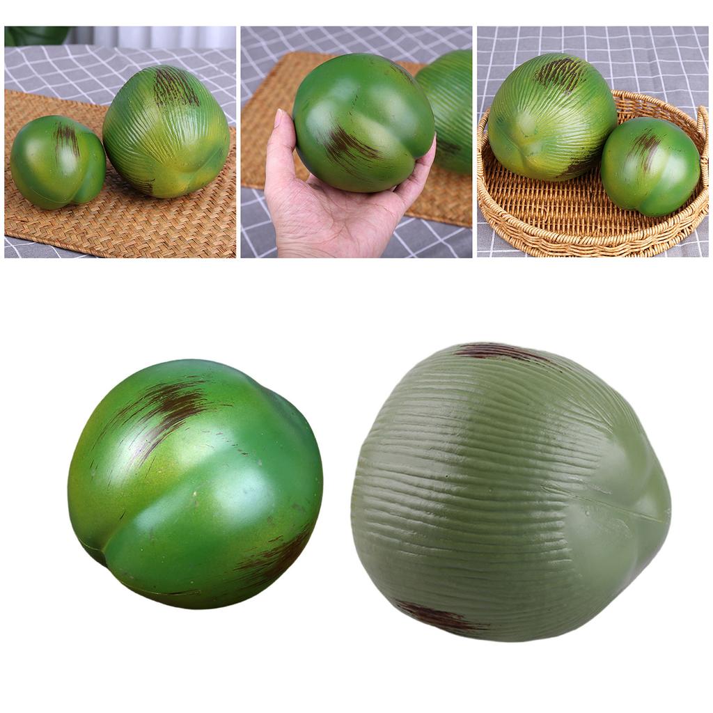 Realistic Artificial Coconut Accent Versatile Synthetic Coconut Model for Photography Props and Exhibition Displays