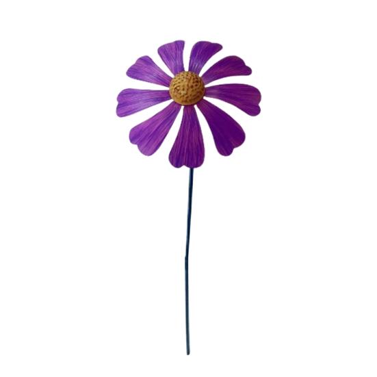 

Metal Flower Garden Stake Outdoor Ground Insert Flower Decoration Rustic Flower Yard Art Stake for Lawn Patio Pathway Decor A