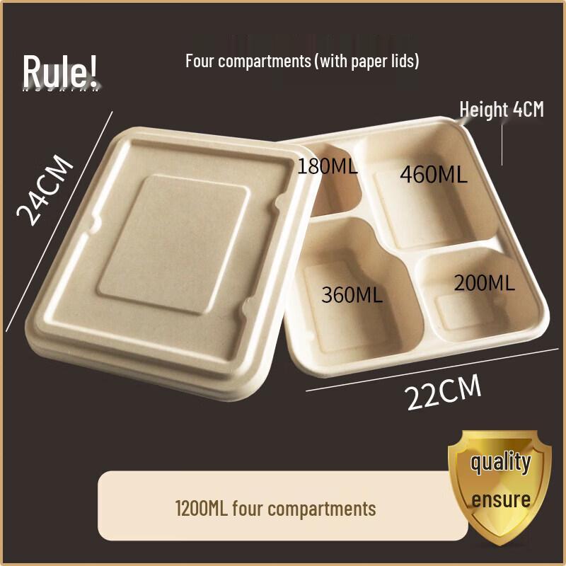 Disposable Pulp Divided Food Container