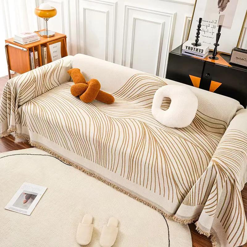 Universal Four Seasons Chenille Sofa Cover Slipcover Ins Style Anti-cat Scratching Double-sided Usable Anti-slip Sofa Cushion