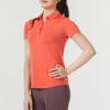 Under Armour Solid Color Slim Fit Breathable Golf Training Short Sleeve Polo Shirt Women tops Orange 1363949-690
