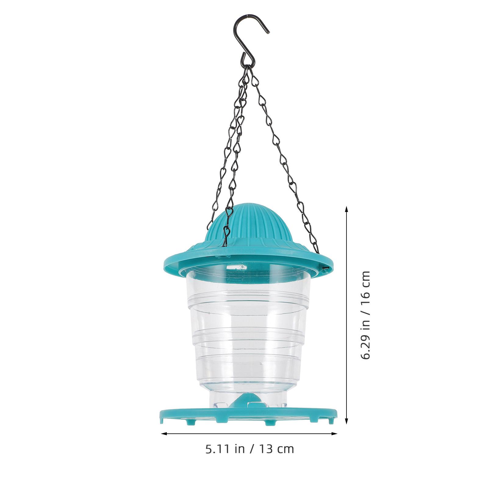 Automatic Bird Feeder for Wild Birds Garden Patio Yard Hanging Feeder with Roof Large Capacity Attract More Birds зелёный