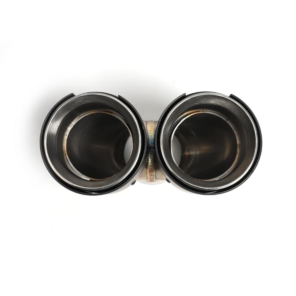 Universal Carbon Fiber Dual Tailpipe Exhaust - Stainless Steel