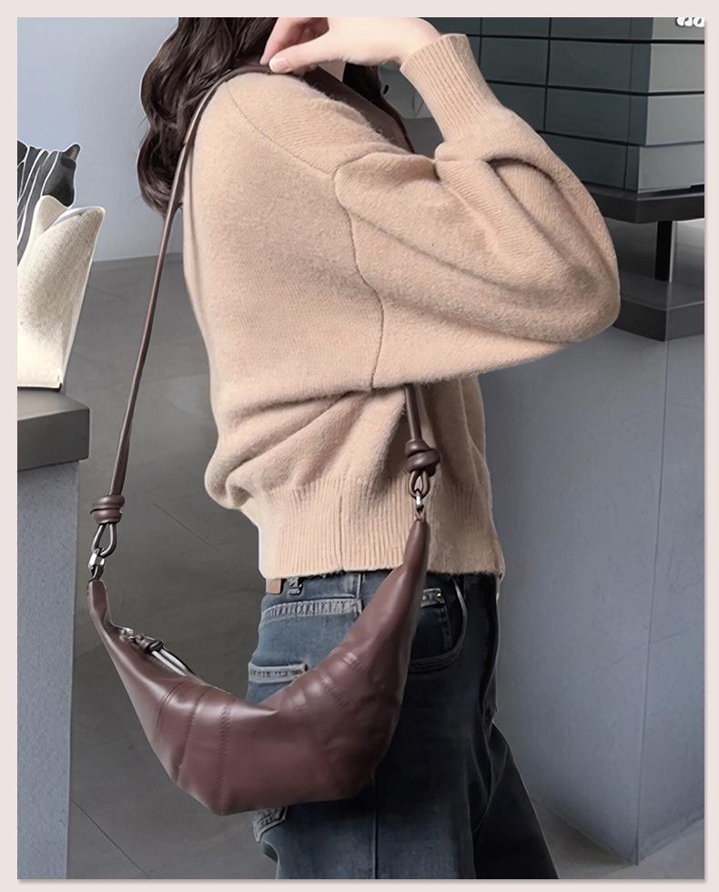 Cross-border Fashion Versatile Croissant Shoulder Bag - Women's Hot-selling Dumpling Bag