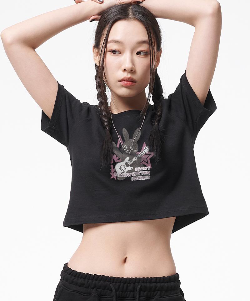 ARTISTWEAR [Atw] Bunny Pop Crop Short Sleeve Tee