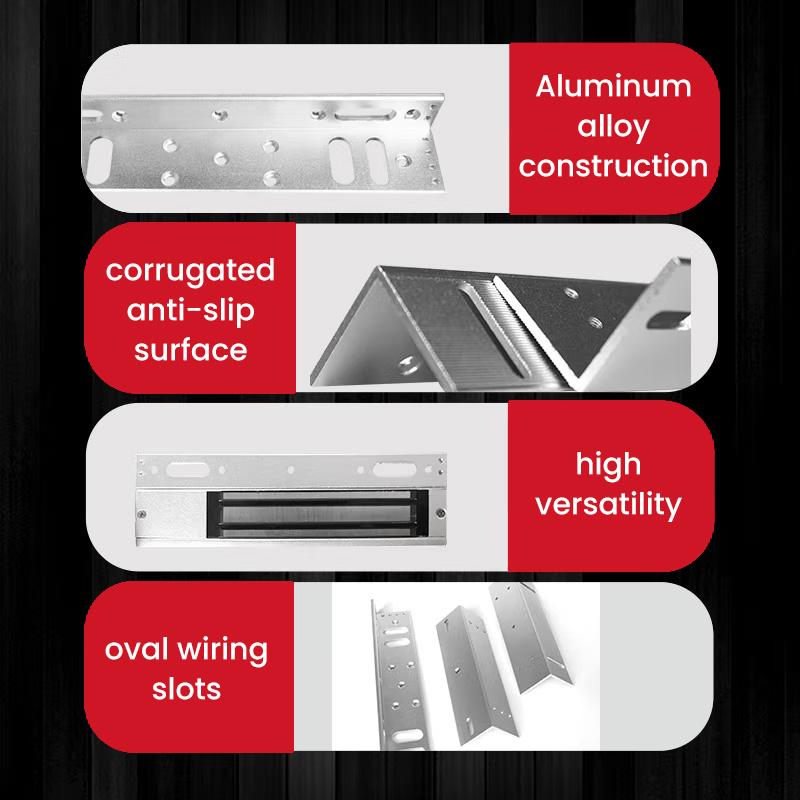High Quality 280kg 600lbs Magnetic Lock Bracket ZL Door Lock Bracket Electromagnetic Access Control System