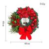 Christmas Wreath With Red Flowers 40CM Front Door Home Decor