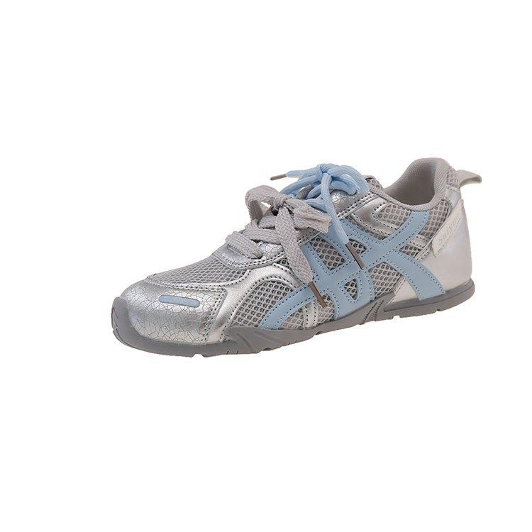 thick-soled German training shoes women's little white shoes 2025 new summer mesh breathable casual shoes versatile sports Forrest Gump shoes