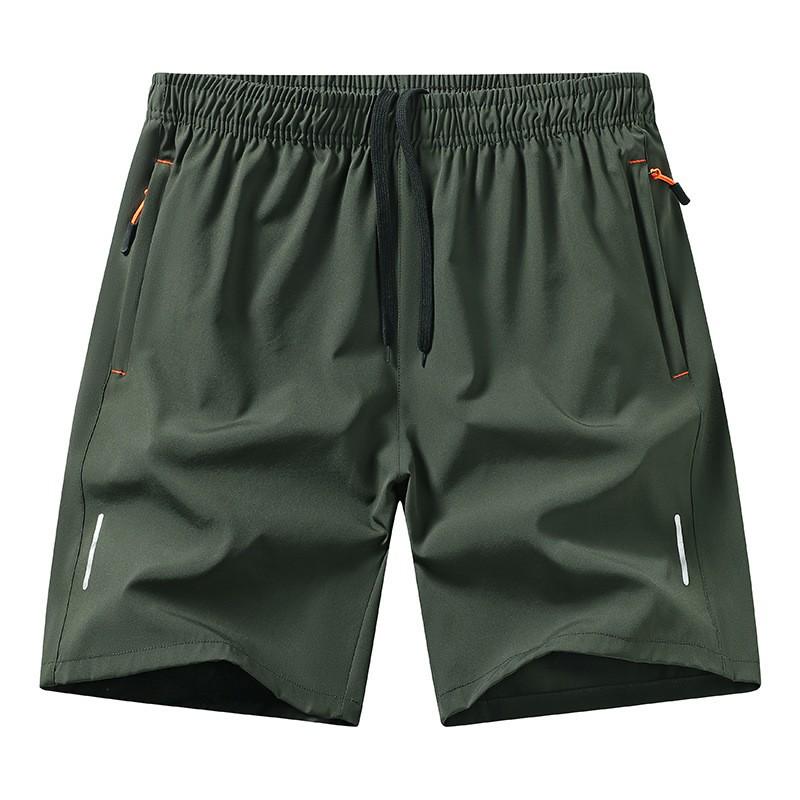 Men s Plus Size Quick-Dry Casual Five-Point Beach Shorts - European Edition XX-Large армия зеленый