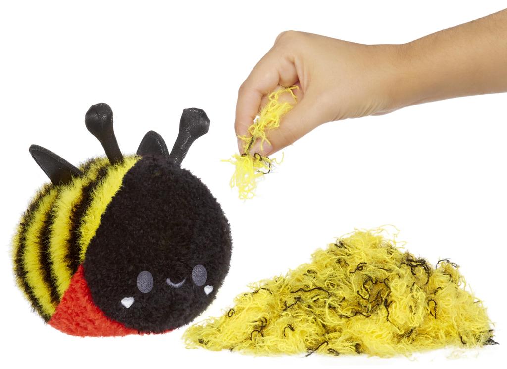 Fluffie Stuffiez Bee Small Collectible Stuffed Toy - Surprise Reveal Unboxing Hug Tactile Play Fidget DIY Ultra Soft Fluff