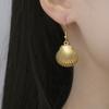 Unift Waterproof Ocean Shell Dngle Earrings for Women Stainless Steel Earring Gold Plated Sea Animal Pendant Zircon Summer Gift