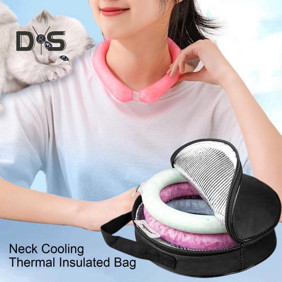 Neck Cooling Tube Insulated Bag Neck Cooler Bag Portable Cooling Tube Insulated Organizer Ice Tube Holder for Camping Traveling