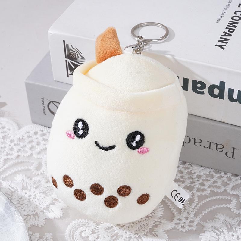 Fruit Bubble Tea Plush Keychain Doll Gift