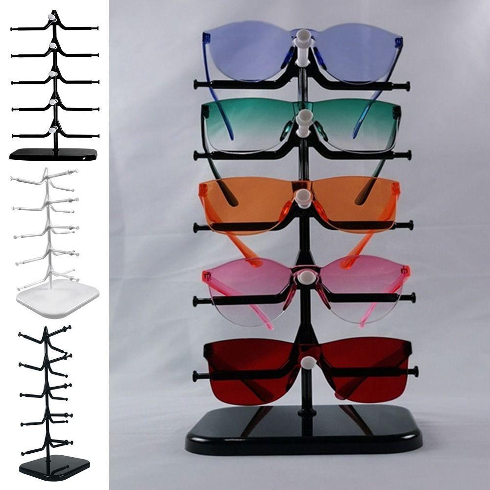 Displaying Showcase Space Saving Wood Display Stand Glasses Frame Tray Sunglass Holder Rack Eyeglasses Organizer Shelf
