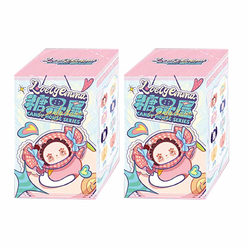 Liebliche Emma Süßigkeitenhaus Serie Blind Box Spielzeug Niedliche Puppe Reißverschlusstasche Kopfhörer Lippenstift Aufbewahrungstasche Mystery Box Überraschung Spaß Geschenke
