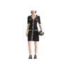 Karl Lagerfeld Elegant V-Neck Button-Up Short Sleeve Dress Women Dress Black E33L1363