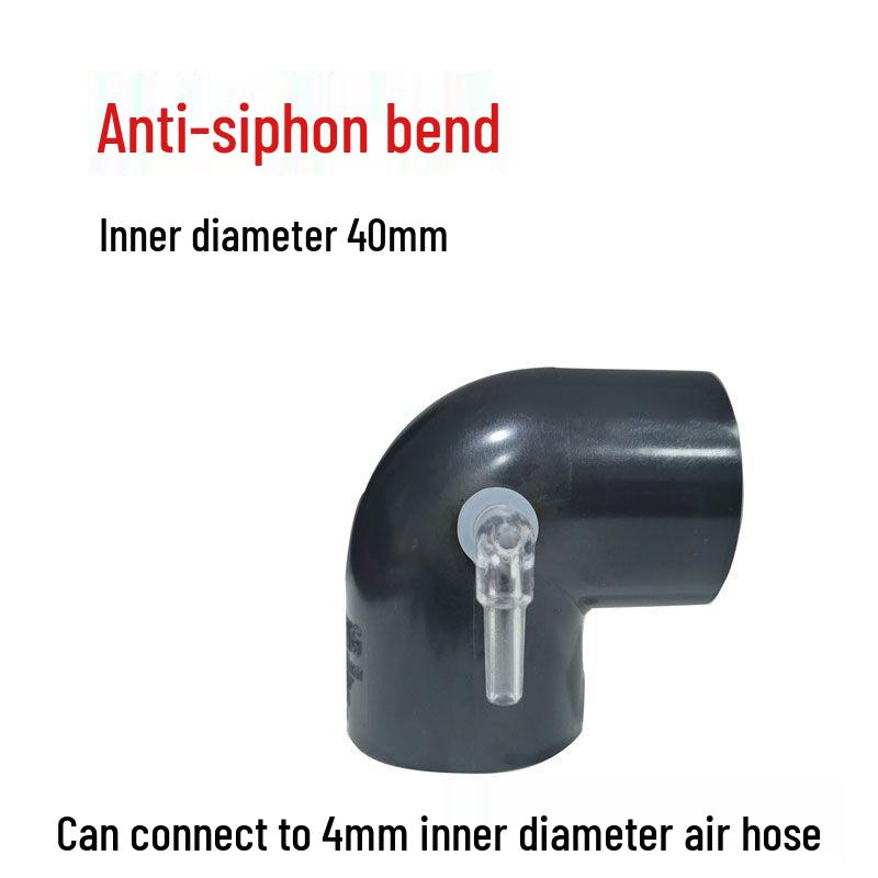 Transparent Anti-Siphon Elbow Pipe Fittings for Fish Tanks - Waterproof, Anti-Backflow, and Anti-Suction Filters