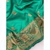 Silk Saree from the ALMAARI Store Is Adorned with Beautiful Zari Work In Form of Traditional Motifs.