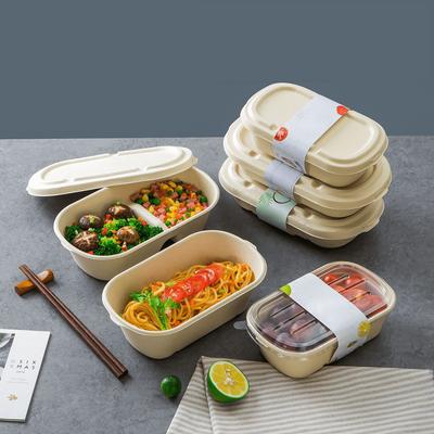 20 stücke licht salat box einweg zellstoff hochzeit verpackung box biologisch abbaubar mittagessen box takeout box fitness umwelt fast-food-box