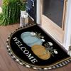 Flower Floral Welcome Rugs Boho Door Mat New Half Round Doormat  Indoor Outdoor