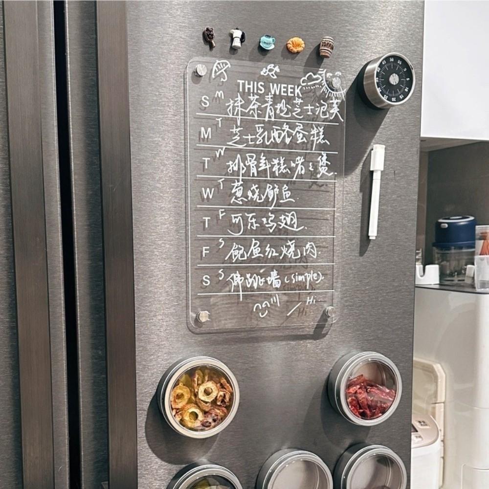 Reusable Monthly Weekly Planner Message Note Rewritable Fridge Clear Board School