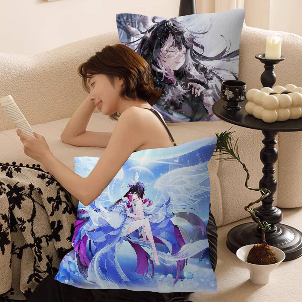 Genshin Impact Columbina Cushion Cover Decorative Pillow Sofa Home Decor case pillow cases
