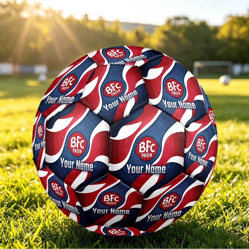 Personalized Size 5 Football Bologna FC Pattern Outdoor Game Sports Ball Gift