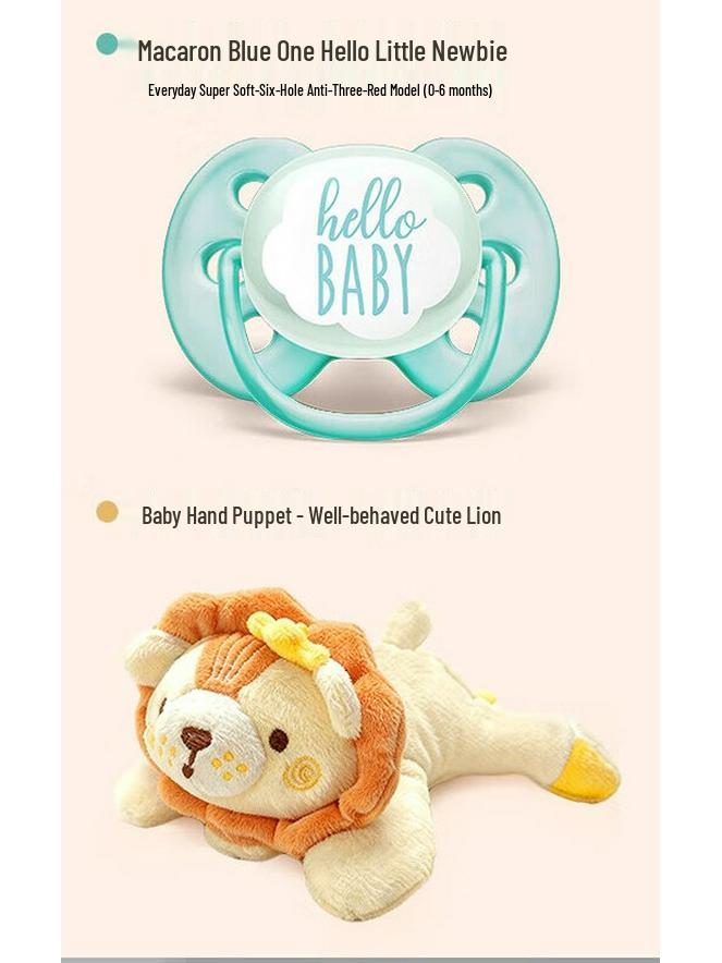 Baby Comfort Hand Puppet & Pacifier Clip