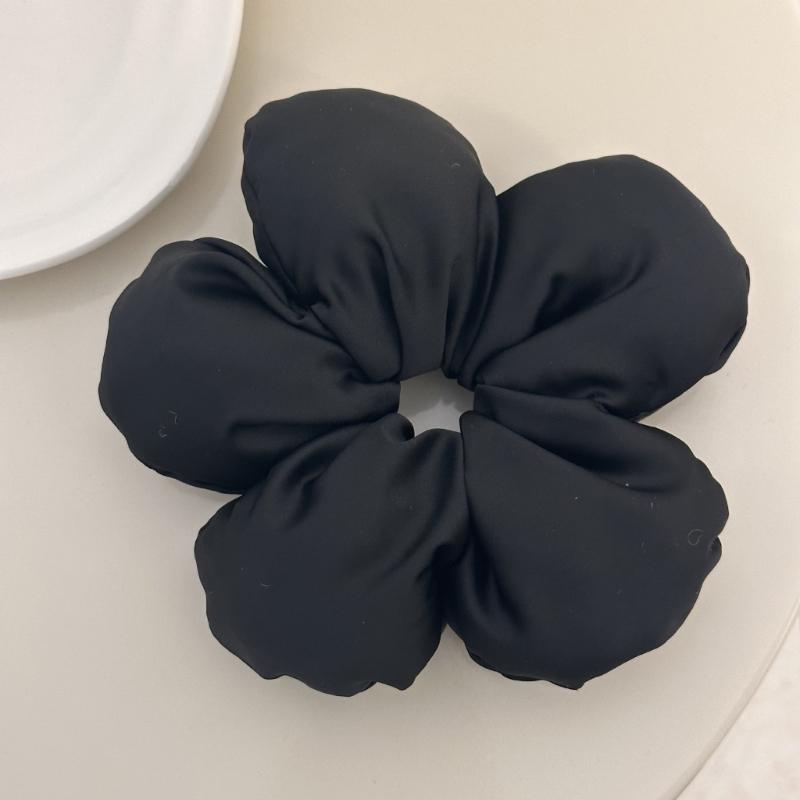 Aesthetic Scrunchies Elastic Puffy Flower Hair Rope Wedding Party Beach Headwear Big Bun Elastic Hair Tie Hair Elastic