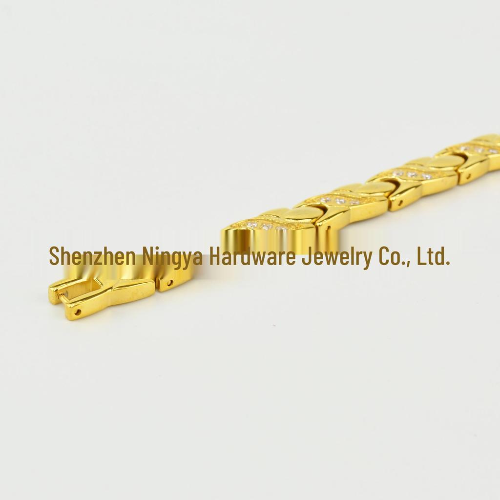 Small Fish Inlaid Diamond Black Gallstone Anti-Radiation Magnetic Bracelet