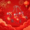 1PC Convenient Festive Decorative Practicality Red Gift Cartoon Handbags Horse Keychain Souvenirs Cute Backpacks