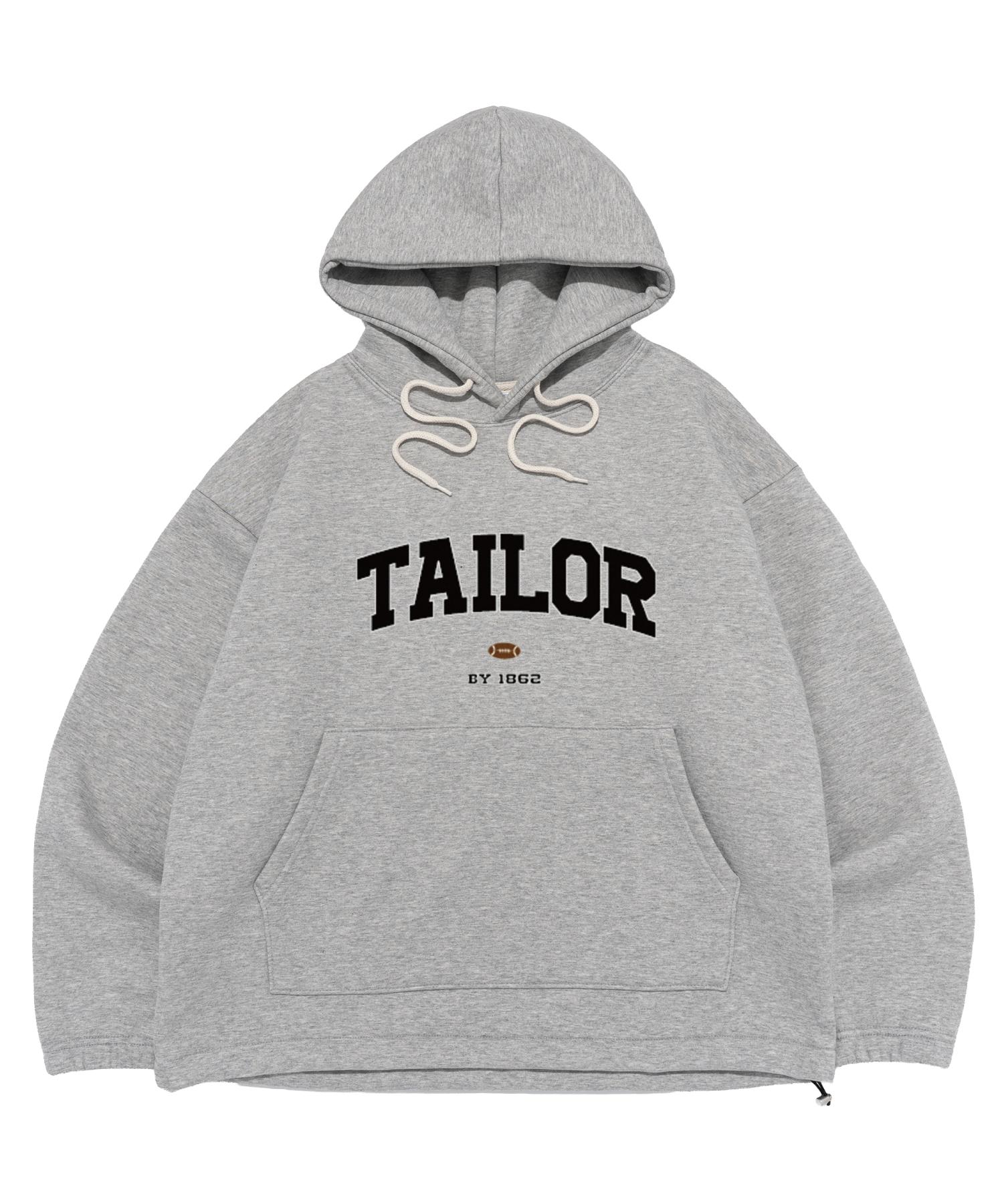 Taylor Studio Bold Symbol Logo String Hoodie (Grey) Brushed 01