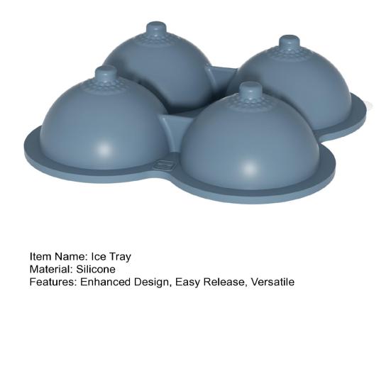 Silikonová forma na led Bourbon Formy na ledové kostky Půlkruhový tvar Nepropustná Výrobník ledových koulí pro Whiskey Koktejly Ledové nápoje