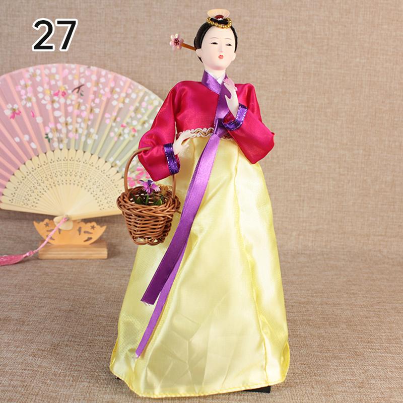 Korean Palace Hanbok Doll Ornament Princess Korean Drama Doll Toy Restaurant Home Decor Display Miniatures Desktop Ornament Gift