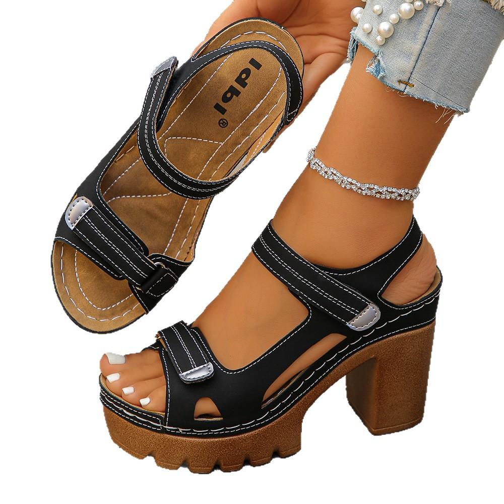 Sandali da Donna con Tacco Alto - Eleganti e Traspiranti, Design Open-Toe con Cinturino Regolabile, Calzature per Uscite Quotidiane, Incontri Sociali,