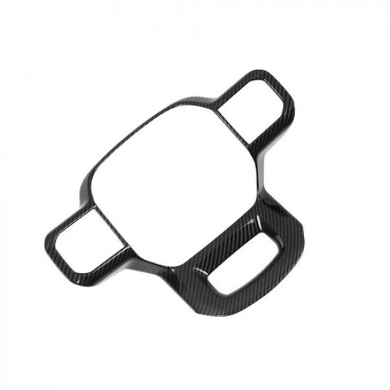 Carbon Fiber Steering Wheel Frame Cover Trim Decal Fits -2025 Ford F150 ABS