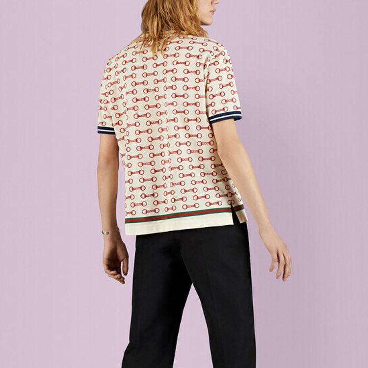 Gucci FW22 Polo Shirt Men's Ecru 717391-XJEWA-9376