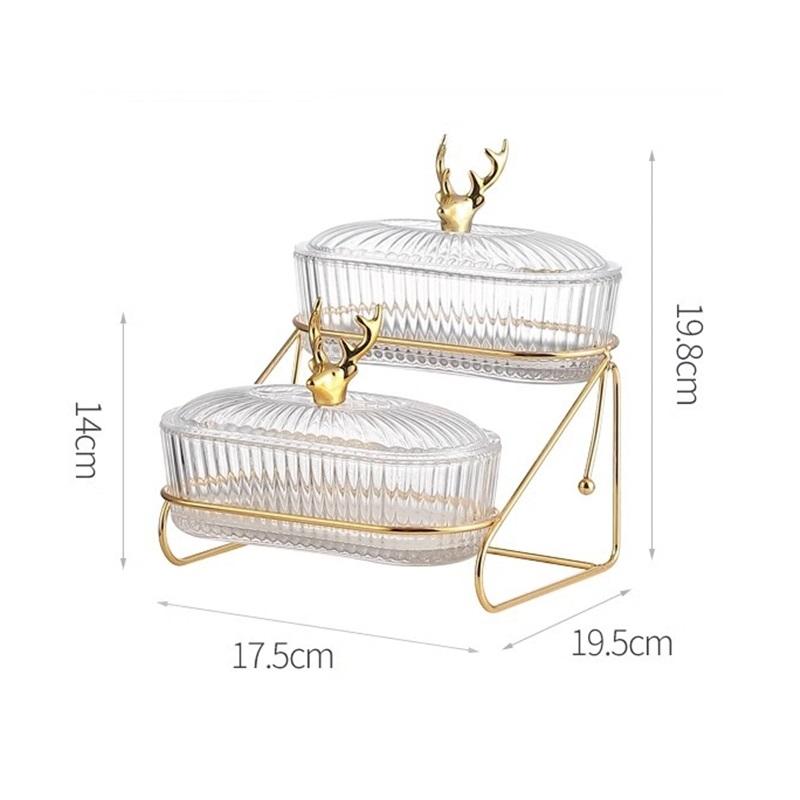 

Легкая роскошь фруктовая тарелка бытовая гостиная журнальный столик закуски многоярусная тарелка для закусок высококлассная конфетница с отделениями коробка для хранения сухофруктов Double layer