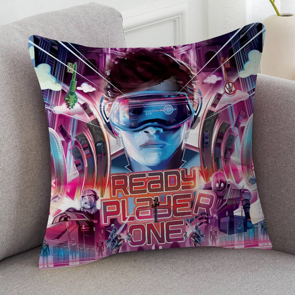 Movie Ready Player One Cute Cartoon Twodimensional Pillowcase Bedroom Sofa Cushion Cover Nap Pillow Cover
