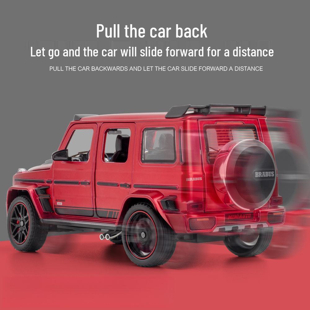 Boxed 1:24 Brabus G800 Toy Car with Sound, Light, and Pull-back Opening Doors Model