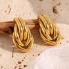 MamacitaSlay New Design 18K Gold Plated Stainless Steel Geometric Earrings Waterproof Jewelry Women's Charm Statement Earrings