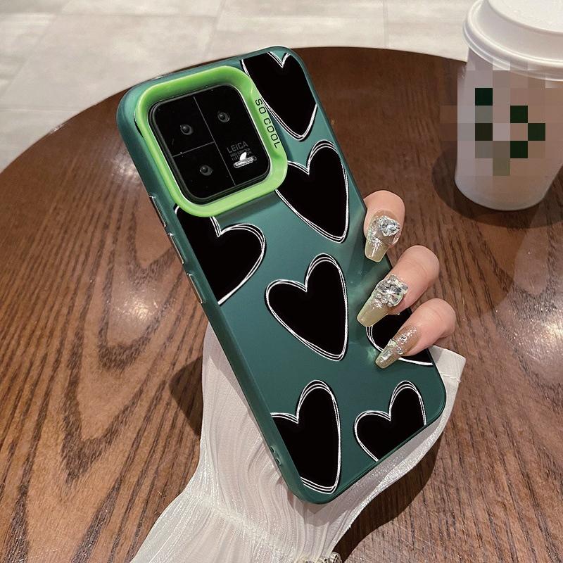Couple Love Heart Case For iPhone 16 Pro Samsung A55 A35 S24 Xiaomi Redmi Note 13 Pro 14C Huawei Honor 200 Shockproof Phone Bumper Anti-Scratch Cover