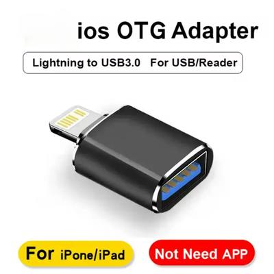 Adapter OTG USB 3.0 dla iPhone 14 13 12 Pro XS Max XR X 8 Plus 7 6s iPad Lightning Męski na Adapter USB3.0 dla iOS13 i nowszych
